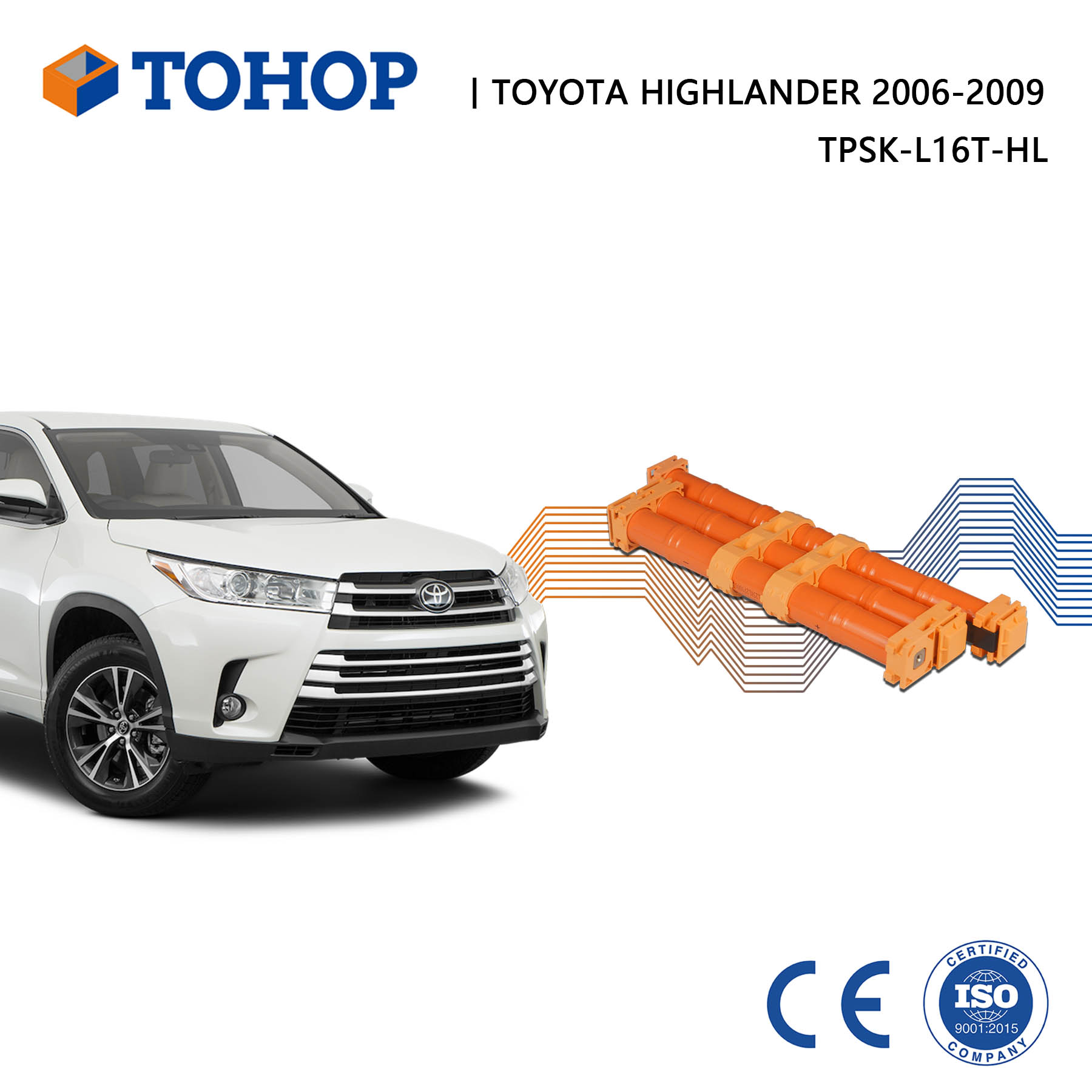 Nuovissima batteria ibrida di ricambio da 19,2 V 6,5 Ah per Toyota Highlander