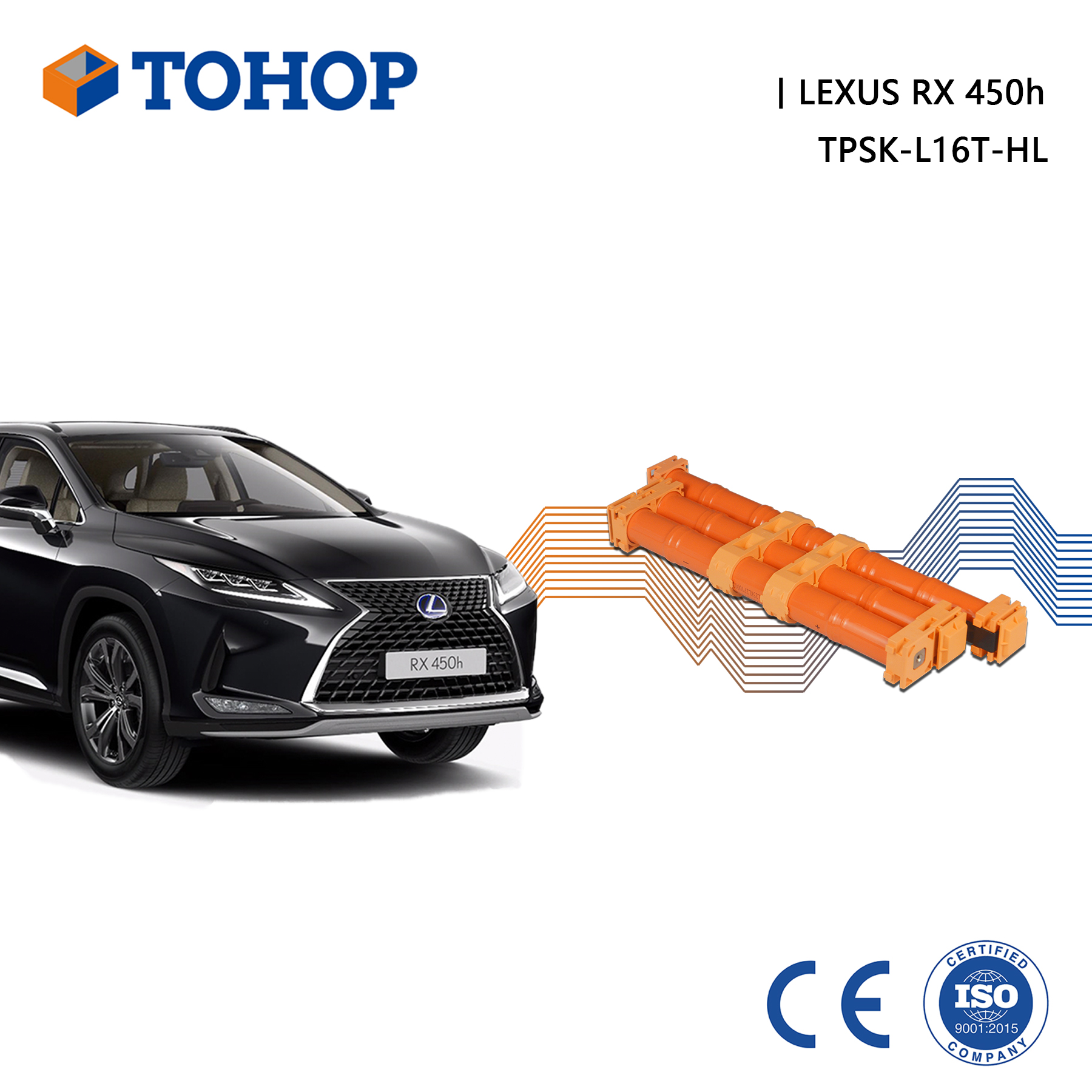 Batteria per auto ibrida sostitutiva Lexus RX450h da 19,2 V 6500 mAh